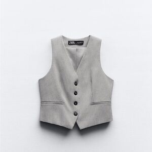 Zara Tailored Waistcoat - Gray